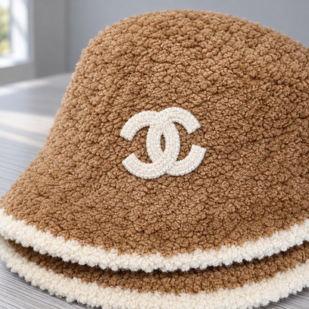 CHANEL Brown Shearling Bucket Hat - Picture 5 of 6